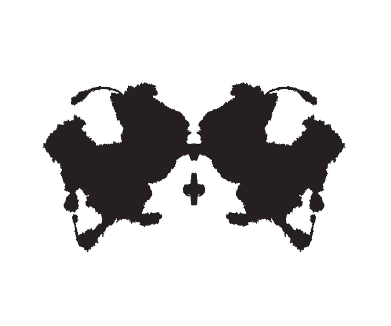 Collection of Rorschach test inkblots. Vector illustration