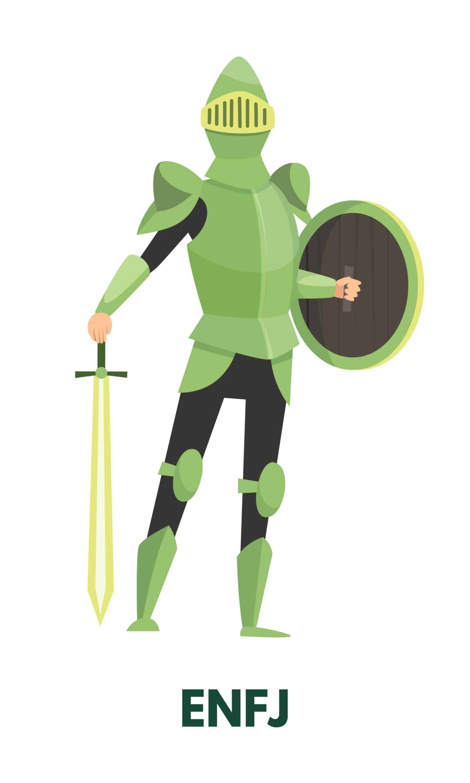 Male,Knight,Wearing,Green,Full,Body,Armor,While,Carrying,Sword