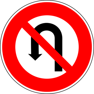 no u-turn sign