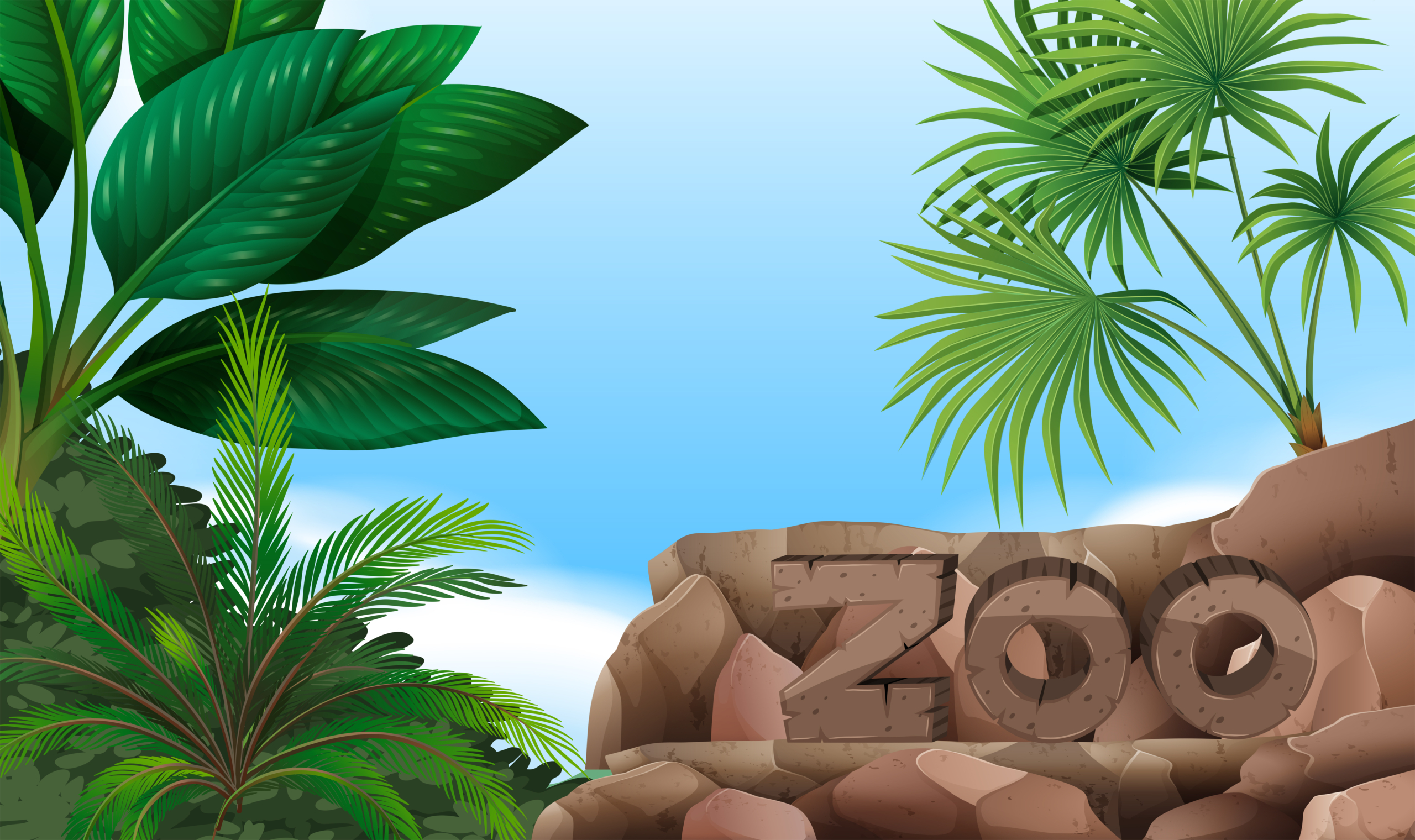 Zoo sign on the mountain