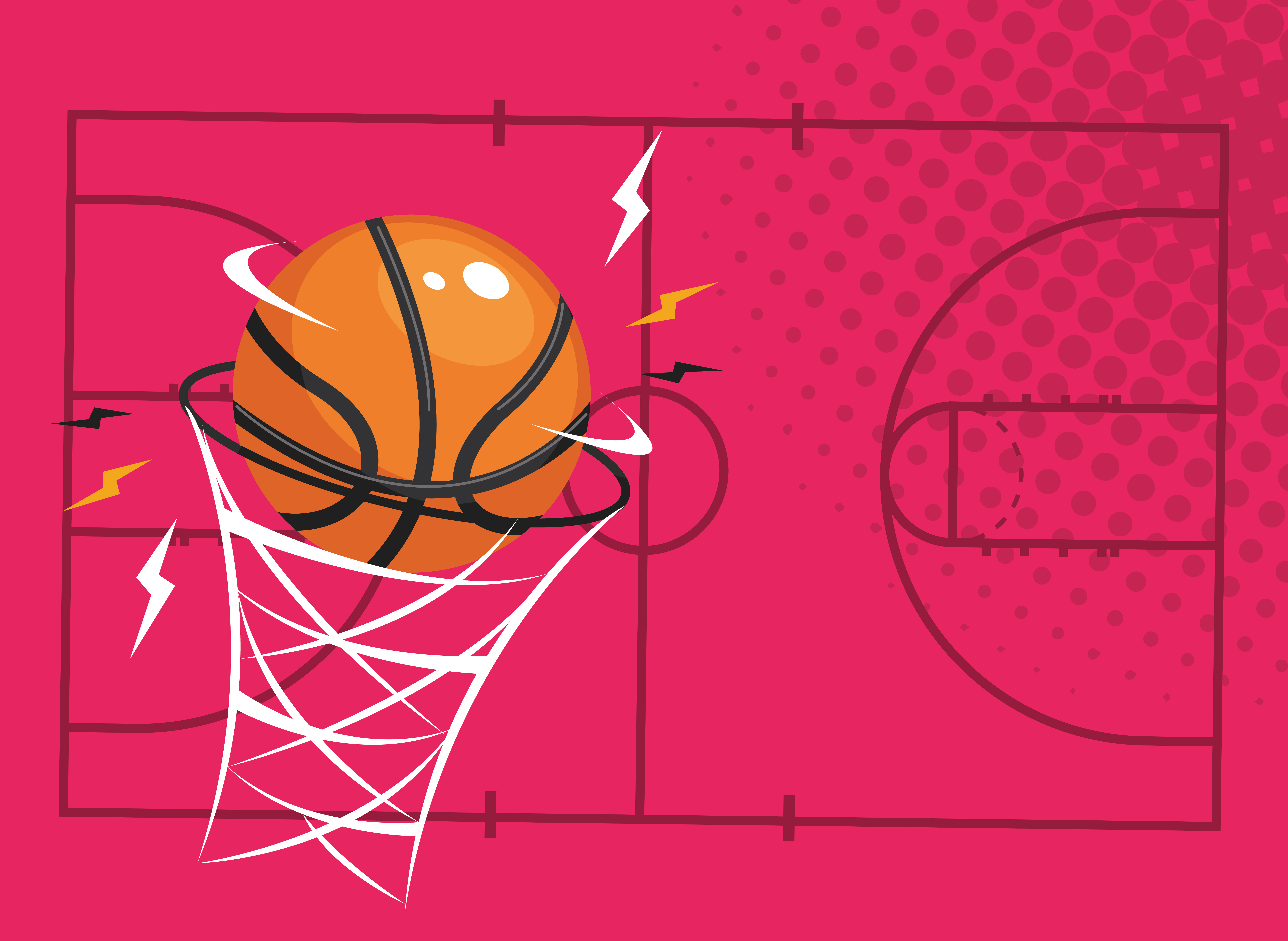 Ultimate Basketball Quiz basketball point pink color